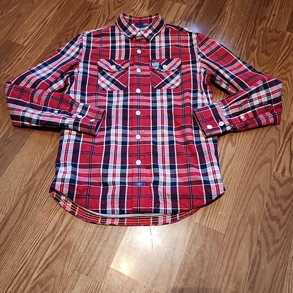 Superdry mens button up long sleeve shirt size med